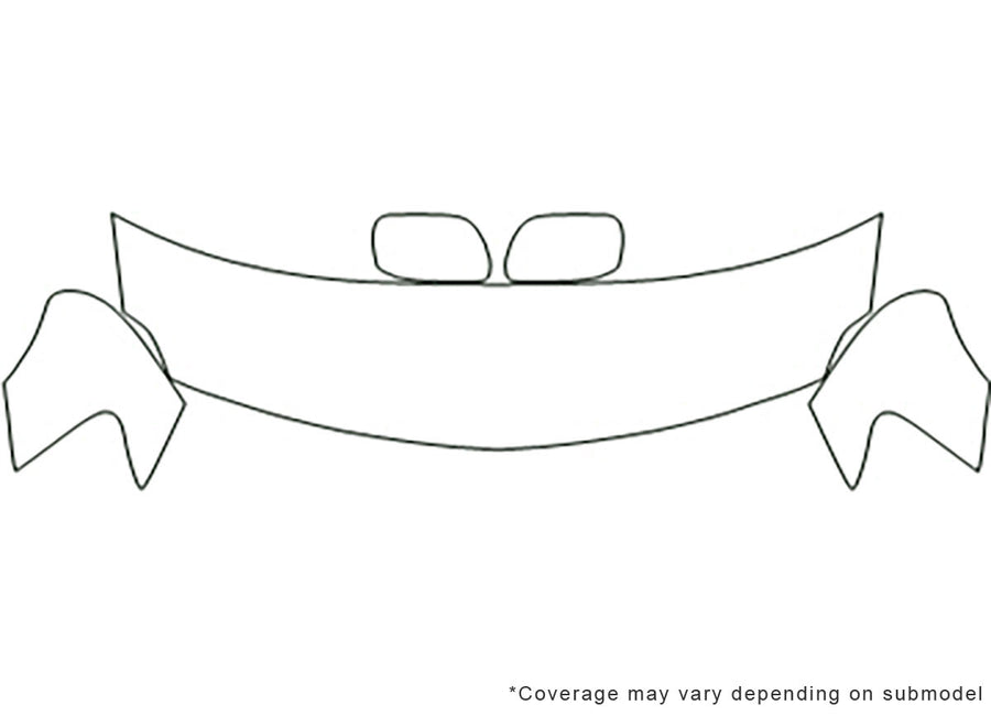 yaris Avery Dennison Clear Bra Hood Precut PPF Diagram