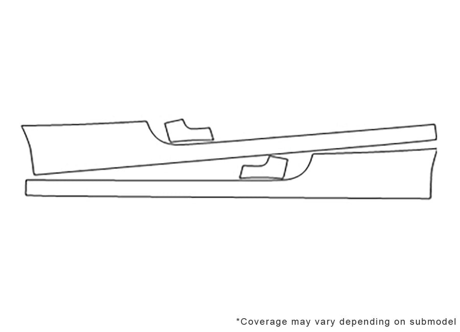 yaris Avery Dennison Clear Bra Door Cup Precut PPF Diagram