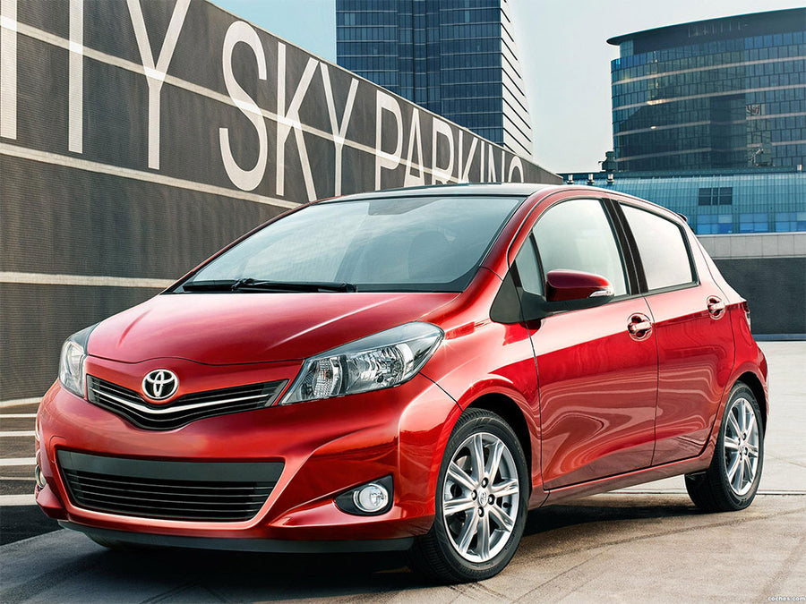toyota yaris 2007-2014 (sedan) Brushed Aluminum Black Pillar Trim