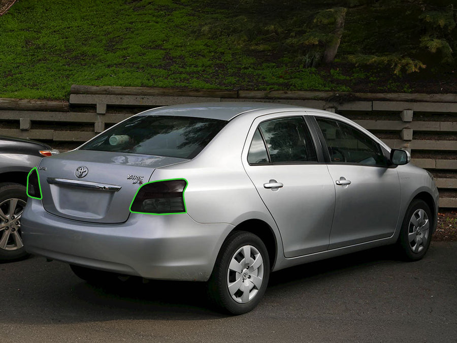 yaris (sedan) Tail Light Tint Installation Points