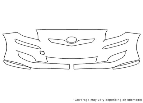 yaris 3M Clear Bra Bumper Precut PPF Diagram