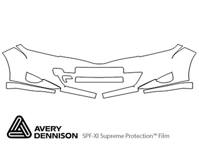 yaris Avery Dennison Clear Bra Bumper Precut PPF Diagram