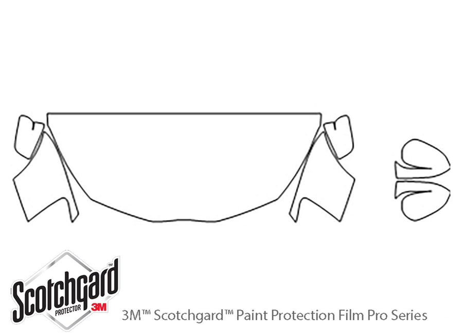 yaris 3M Clear Bra Hood Precut PPF Diagram
