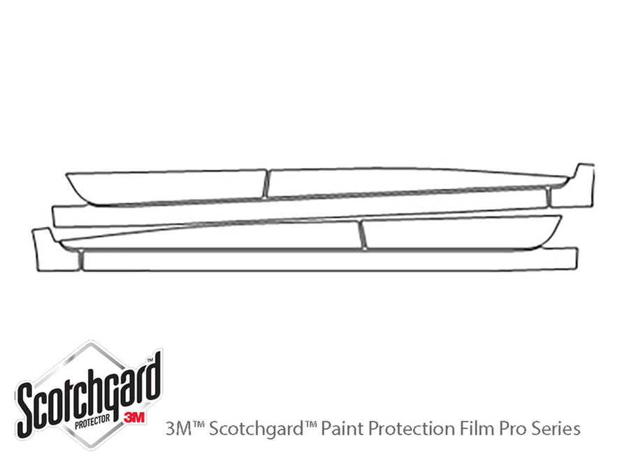 yaris 3M Clear Bra Door Cup Precut PPF Diagram