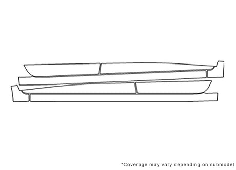 yaris Avery Dennison Clear Bra Door Cup Precut PPF Diagram