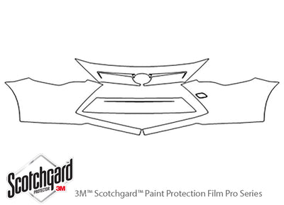 yaris 3M Clear Bra Bumper Precut PPF Diagram