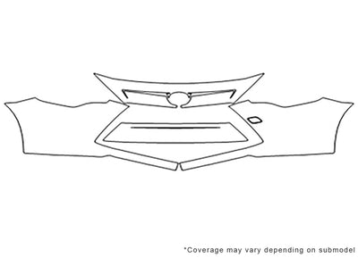yaris Avery Dennison Clear Bra Bumper Precut PPF Diagram