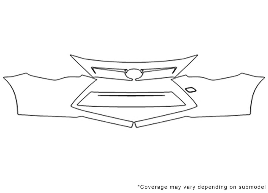 yaris Avery Dennison Clear Bra Bumper Precut PPF Diagram