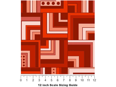 Trace Amounts Art Deco Vinyl Film Pattern Size 12 inch Scale~Rwraps Trace Amounts Art Deco Sizing Chart~2