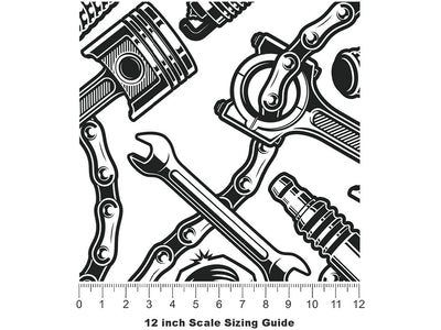 Trade Tools Cars Vinyl Film Pattern Size 12 inch Scale~Rwraps Trade Tools Cars Sizing Chart~2