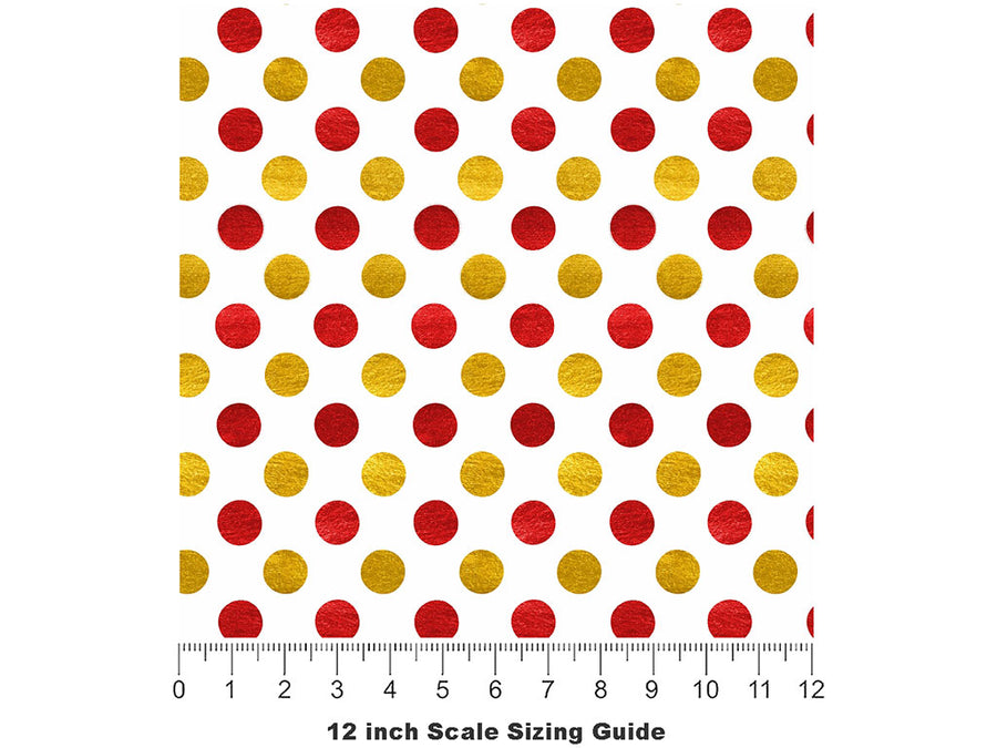 Traffic Lights Polka Dot Vinyl Film Pattern Size 12 inch Scale~Rwraps Traffic Lights Polka Dot Sizing Chart~2