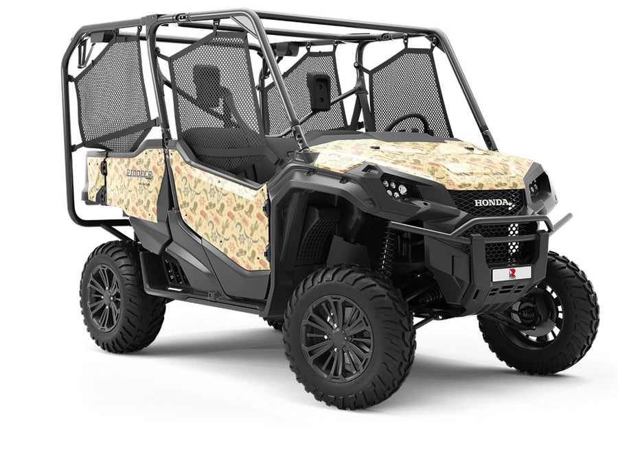 Train Track Danger Cowboy Utility Vehicle Vinyl Wrap