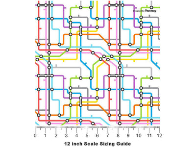 Transfer Available Cityscape Vinyl Film Pattern Size 12 inch Scale~Rwraps Transfer Available Cityscape Sizing Chart~3