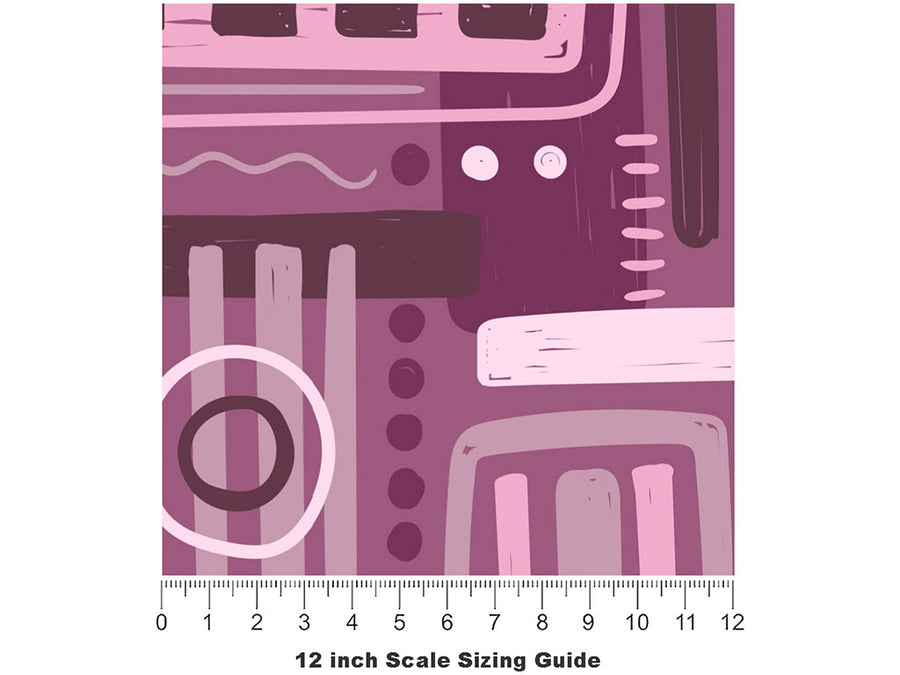 Trapped Orchids Mosaic Vinyl Film Pattern Size 12 inch Scale~Rwraps Trapped Orchids Mosaic Sizing Chart~2