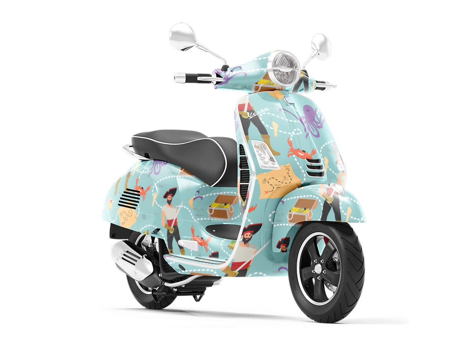 Treasure Hunters Pirate Vespa Scooter Wrap Film