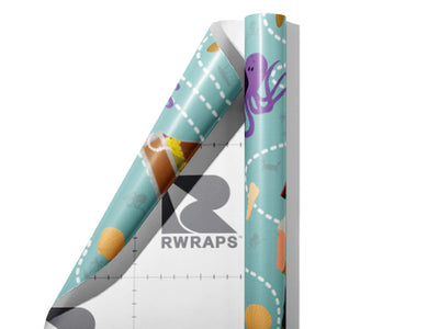Treasure Hunters Pirate Wrap Film Sheets~Rwraps Series 914 Treasure Hunters Pirate Scrolled Sheet~3