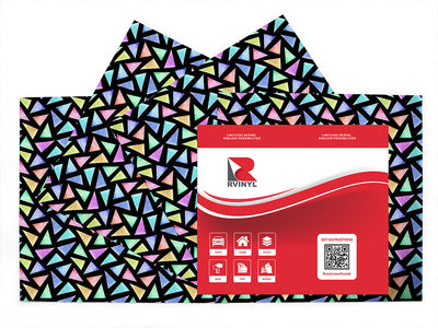 triangular melange mosaic Craft Vinyl Sheet Pack