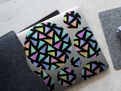 triangular melange mosaic DIY Laptop Stickers