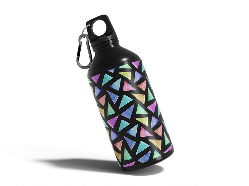 triangular melange mosaic Water Bottle DIY Stickers