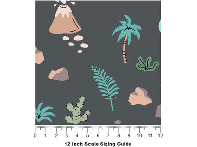 Triassic Trees Dinosaur Vinyl Film Pattern Size 12 inch Scale~Rwraps Triassic Trees Dinosaur Sizing Chart~2