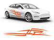 3M Bright Orange Tribal Tattoo Body Graphic~Full Side Auto Decal Kit~0