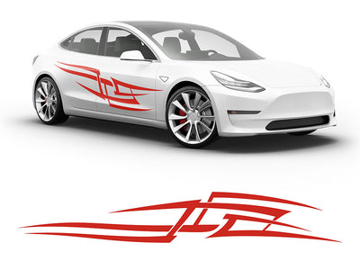 3M Light Red Tribal Tattoo Body Graphic~Full Side Auto Decal Kit~0