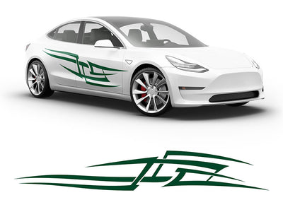 3M Dark Green Tribal Tattoo Body Graphic~Full Side Auto Decal Kit~0
