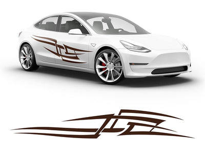 3M Brown Tribal Tattoo Body Graphic~Full Side Auto Decal Kit~0