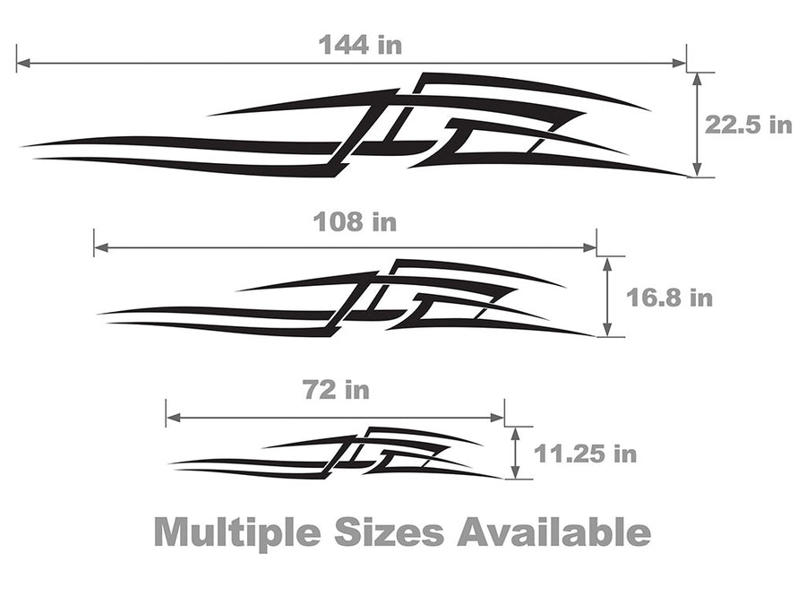 Tribal Tattoo Vehicle Body Graphic Size Chart