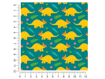 triceratops contentment dinosaur 1ft x 1ft Craft Sheets