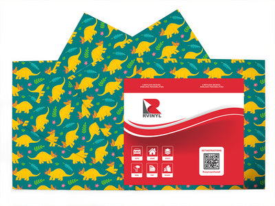 triceratops contentment dinosaur Craft Vinyl Sheet Pack