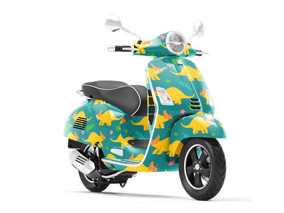 Triceratops Contentment Dinosaur Vespa Scooter Wrap Film