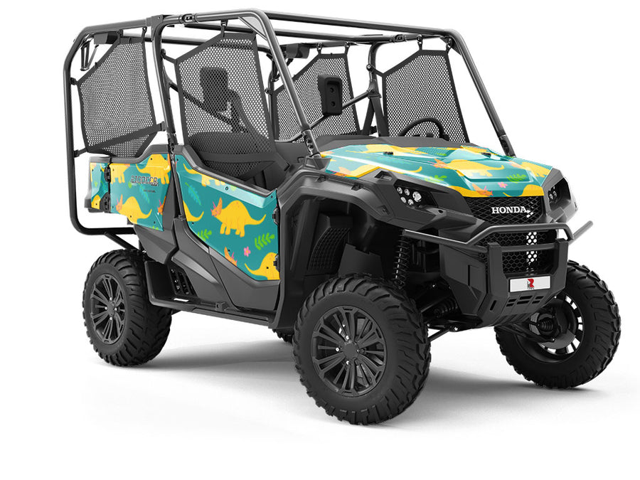 Triceratops Contentment Dinosaur Utility Vehicle Vinyl Wrap