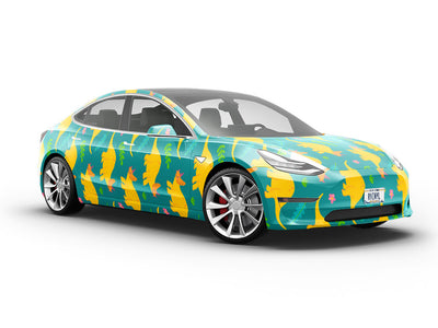 Triceratops Contentment Dinosaur Vehicle Vinyl Wrap