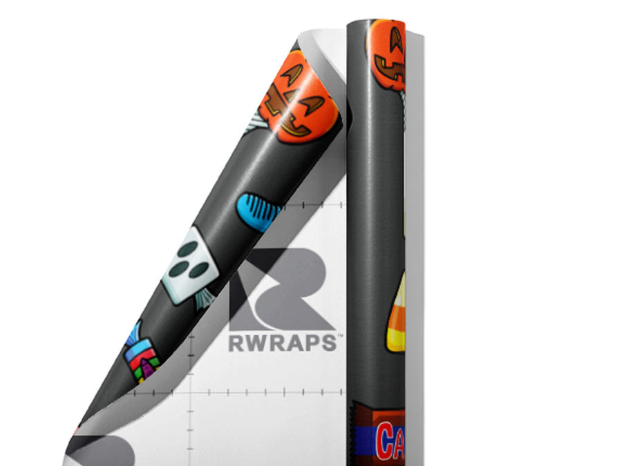 Trick Or Treat Halloween Wrap Film Sheets~Rwraps Series 914 Trick Or Treat Halloween Scrolled Sheet~3