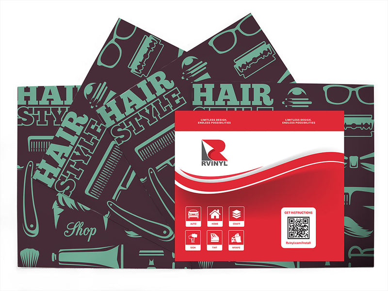 trim up barber shop Craft Vinyl Sheet Pack