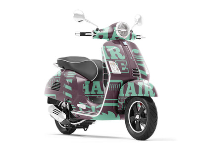 Trim Up Barber Vespa Scooter Wrap Film