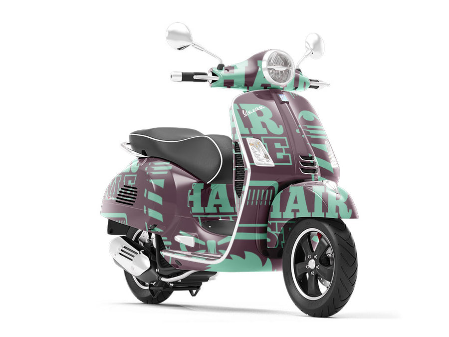 Trim Up Barber Vespa Scooter Wrap Film