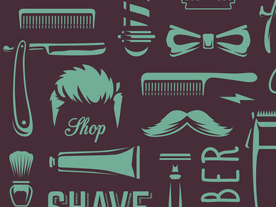 Trim Up Barber Vinyl Wrap Pattern~Rwraps Series 914 Digitally Printed Vinyl Wrap~0