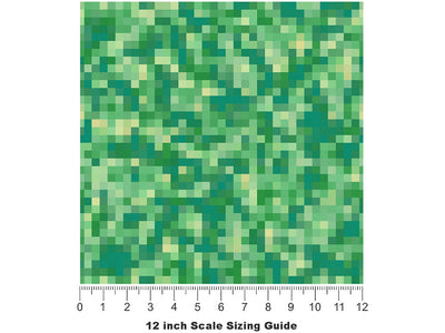 Tropical Rainforest Pixel Vinyl Film Pattern Size 12 inch Scale~Rwraps Tropical Rainforest Pixel Sizing Chart~2