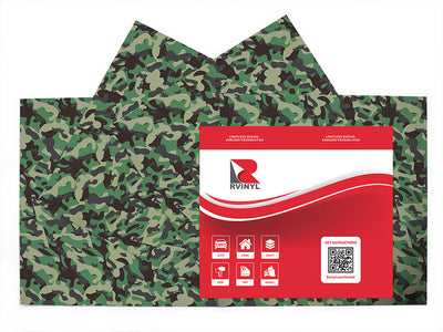 tropical thunder camouflage Craft Vinyl Sheet Pack