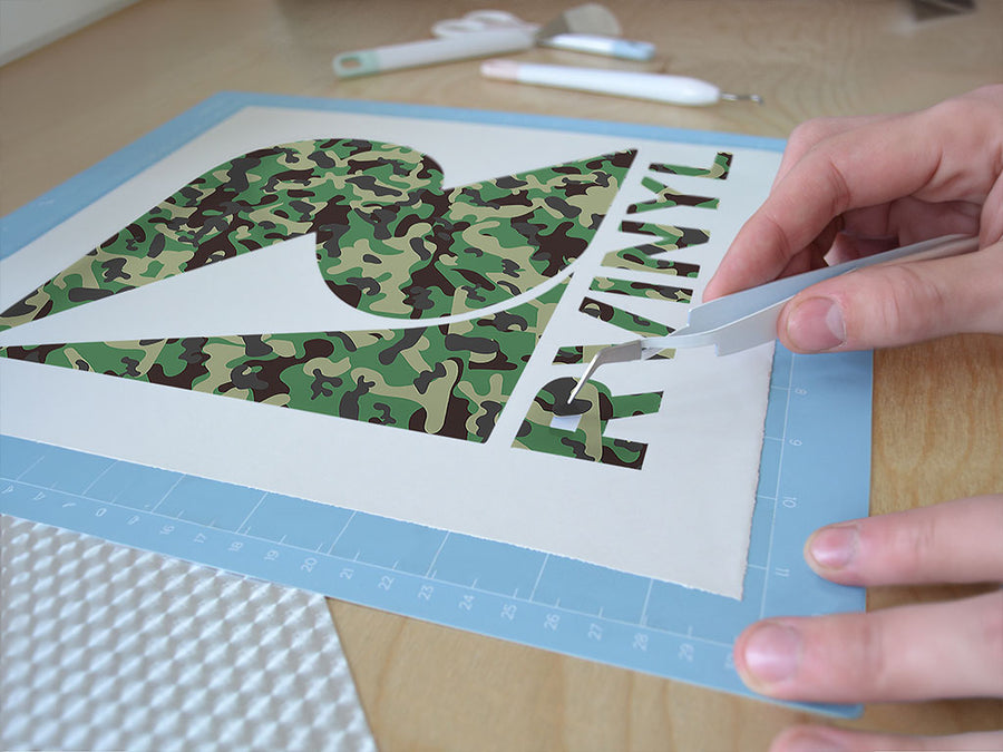 tropical thunder camouflage Easy Weed Craft Vinyl