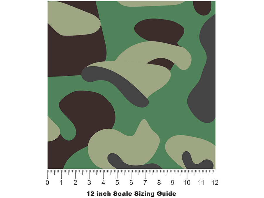 Tropical Thunder Camouflage Vinyl Film Pattern Size 12 inch Scale~Rwraps Tropical Thunder Camouflage Sizing Chart~3