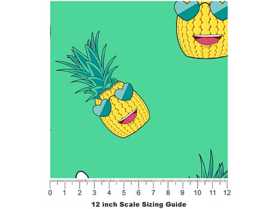 Tropical Times Fruit Vinyl Film Pattern Size 12 inch Scale~Rwraps Tropical Times Fruit Sizing Chart~2