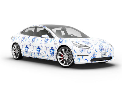 True Blue Birds Vehicle Vinyl Wrap