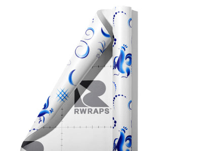 True Blue Birds Wrap Film Sheets~Rwraps Series 914 True Blue Birds Scrolled Sheet~3