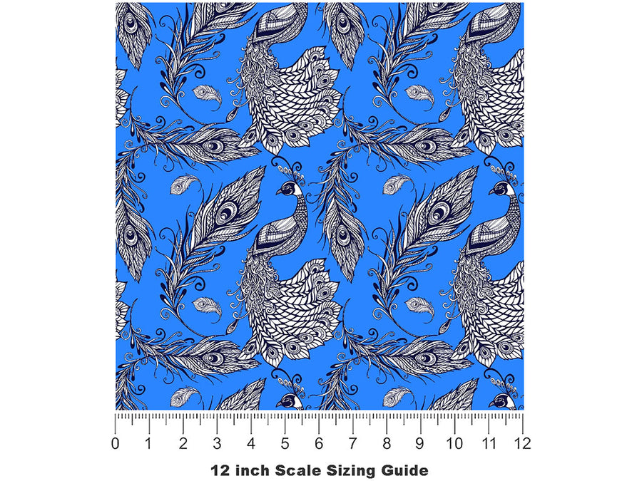 True Majesty Birds Vinyl Film Pattern Size 12 inch Scale~Rwraps True Majesty Birds Sizing Chart~2