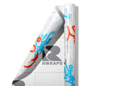 True Style Graffiti Wrap Film Sheets~Rwraps Series 914 True Style Graffiti Scrolled Sheet~4