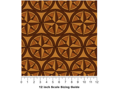 Trusty Compass Pirate Vinyl Film Pattern Size 12 inch Scale~Rwraps Trusty Compass Pirate Sizing Chart~2