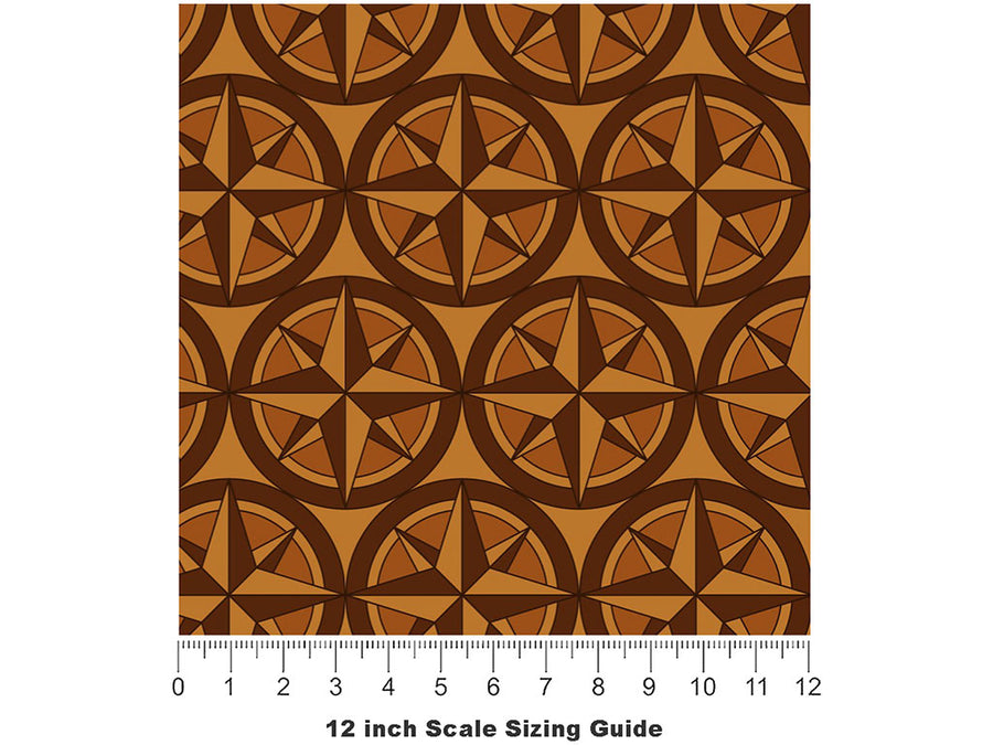 Trusty Compass Pirate Vinyl Film Pattern Size 12 inch Scale~Rwraps Trusty Compass Pirate Sizing Chart~2